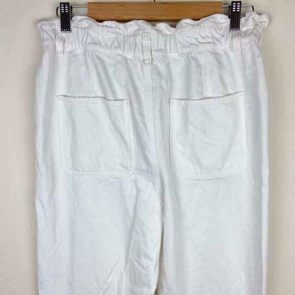 Loft White Paper Bag Slim Pants - Picture 8 of 9